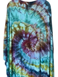 Image 8 of L Long Woven Kimono in Earthy Spiral Ice Dye