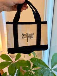 Image 3 of dragonfly canvas tote