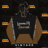 LTC AFROBEATS VINTAGE COUTURE HOODIES (BLK/ TAN)