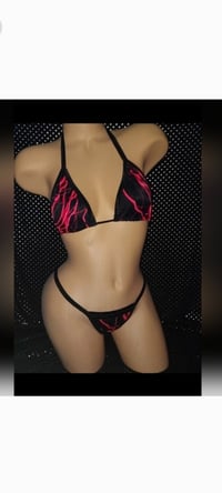 Image 2 of Neon Lightning Thong Bikini 4 COLORS