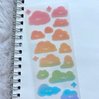 Image 2 of Rainbow Clouds Deco Sticker Sheet