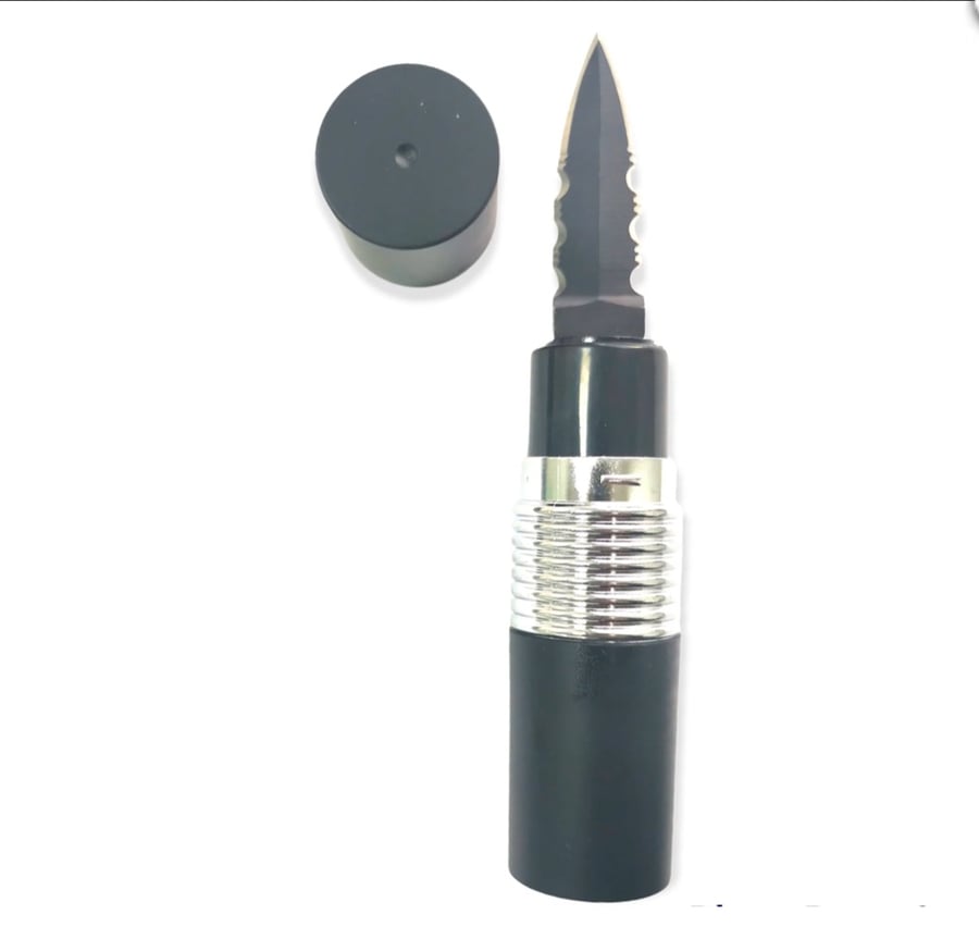 Image of  Pucker-Up Lipstick Knife (Black AND SILVER)