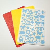 Image 2 of primary colors mini sticker set