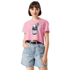 Image of Death before decaf RWK x archer Valentine collab crop top