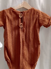 Image 2 of Baby Boy Bodysuit for Photoshoot | Patrick | rusty brown | 12-18 months