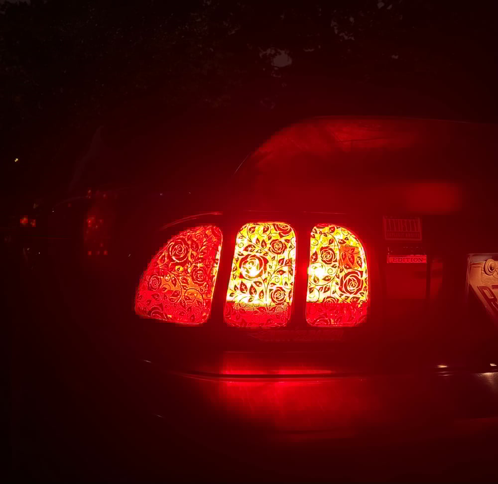 Image of Tail light Rose floral pattern (universal)