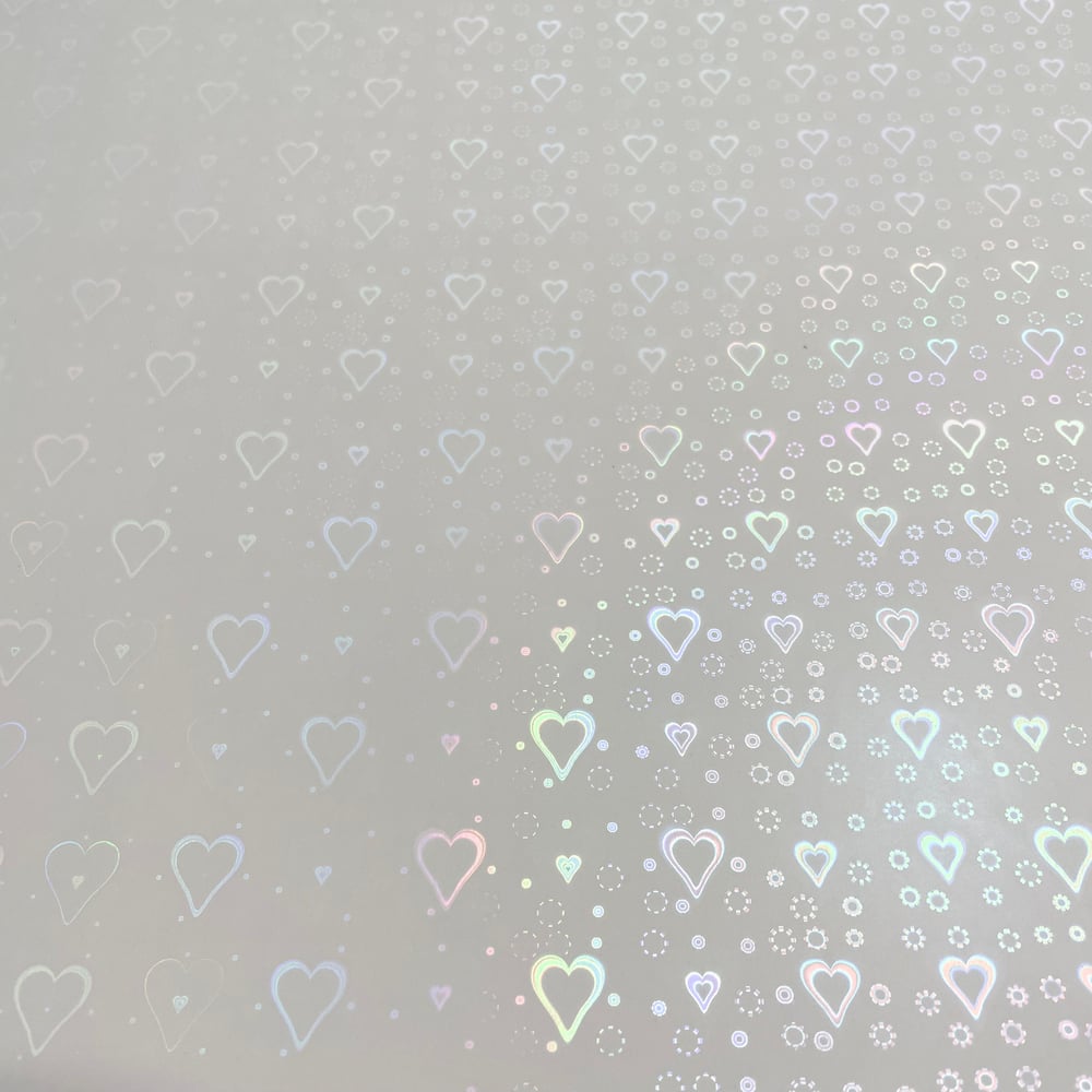 Image of Heart Holographic Lamination Sheets