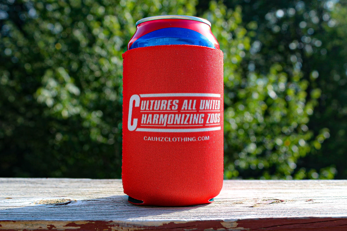 World Wide Stereo Music Makes US Happy Beverage Can Koozie