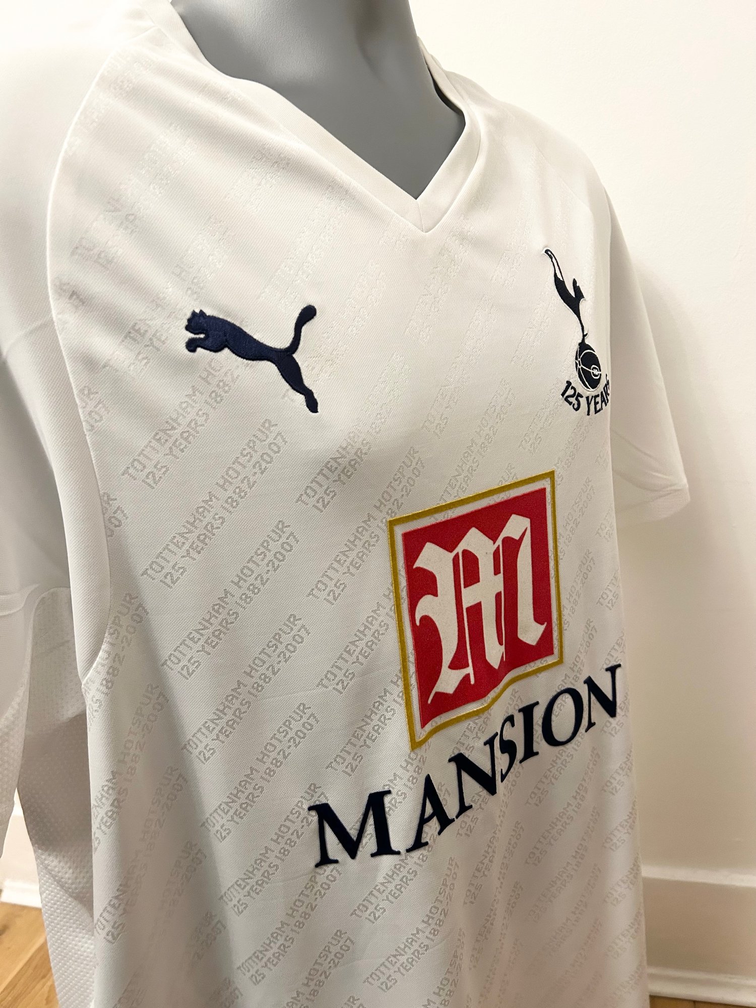 Image of Tottenham Hotspur “BERBATOV 9” 2007/08 125 YRS Home Shirt + PL patches (L)