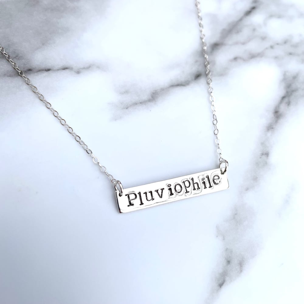 Handmade Sterling Silver Personalised Necklace - Pluviophile