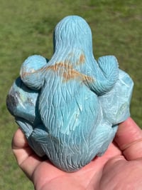 Image 14 of Sloth Carving - Blue Aragonite #2917