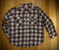 Image 2 of Upcycled “Jack Skellington/Pumpkin King” t-shirt flannel jacket