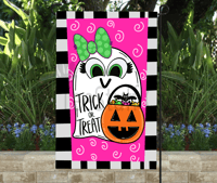 Trick Or Treat Garden Flag