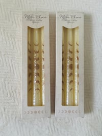 Set of three Moon Phase Taper Candles