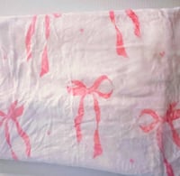 Image 4 of White and Pink Coquette Bow Throw Blanket 