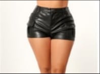 Cargo Leather Shorts