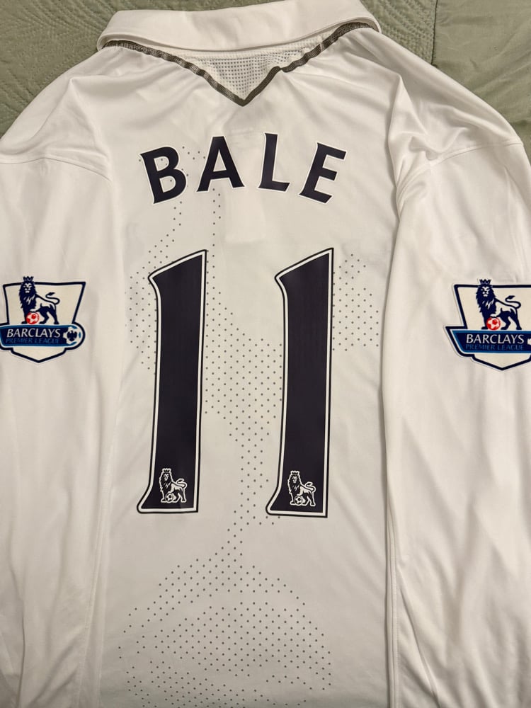 Image of Tottenham Hotspur “BALE 11” 2012/13 Home Long Sleeve Shirt + patches (XXL)