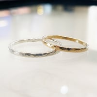 Image 1 of Hammered Stacking Ring Bands