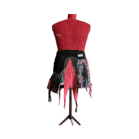 Image 2 of Upcycled Punk Patchwork Denim Skirt – One of a Kind
