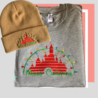 Image 2 of Merry Christmas Castle Beanie Hat