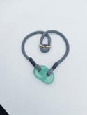 ‘Lagoon’ Double Chunky Glass & Rope Mooring Necklace
