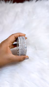 Image 2 of 4 Pieces American Diamond Bangles Set_GPB_1240