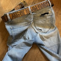 Image 1 of ANTIQUE BROWN ROPE LETTERING BELT