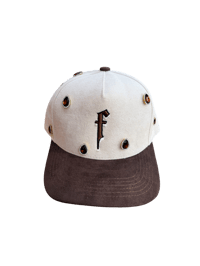 Image 1 of Brown F initial gem stone SnapBack 