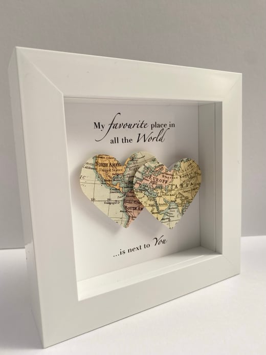 My favourite place in all the World is next to you - map quote artwork 3/2/25