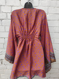 Image 8 of Boho Bali mini dress / tunic pink yellow