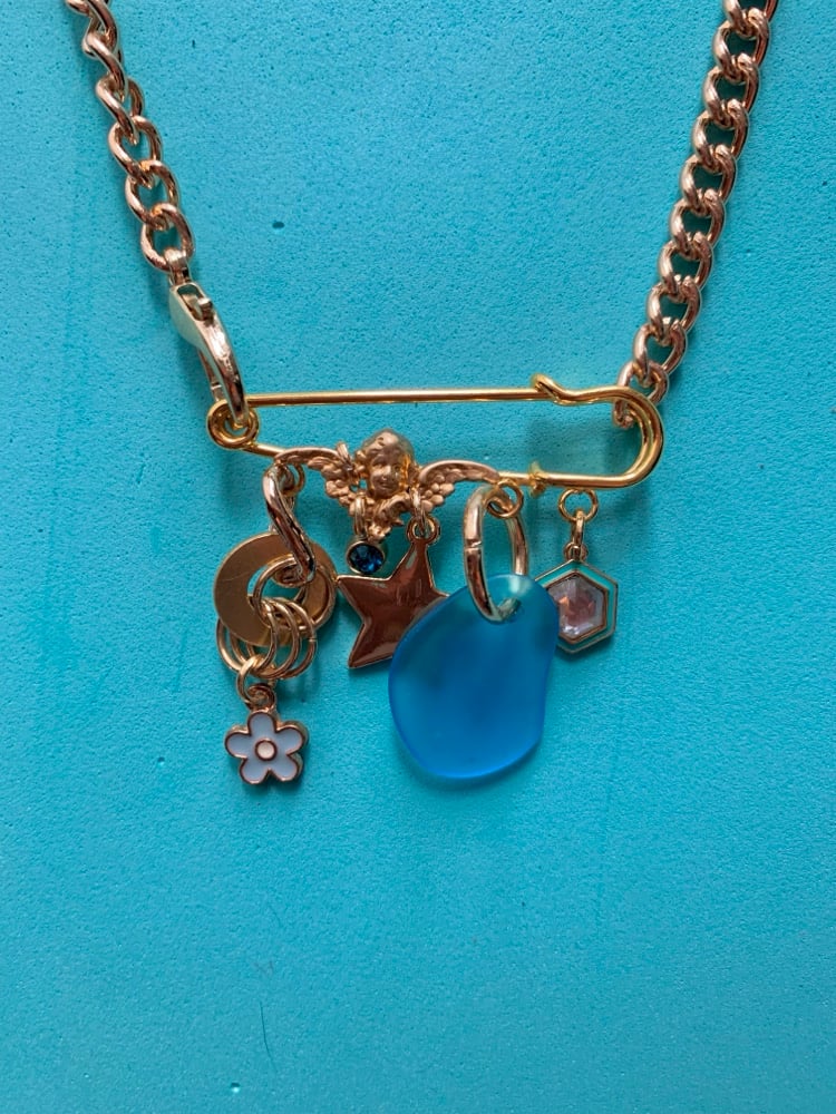 Blue Kazoo Charm Necklace