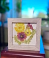 Calendula, Nasturtium, Indian Blanket, Euonymus Wildflower Art In 6" X 6" Shadow Box (Item# 202207S)