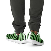 Image 1 of Men’s athletic Green and black striped shoes