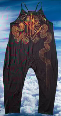 Image 2 of “OTHERWORLDS” CUSTOM BLEACH PAINTED OVERSIZED ROMPER LARGE