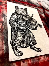Image 2 of Geigenkatz // Kunstdruck
