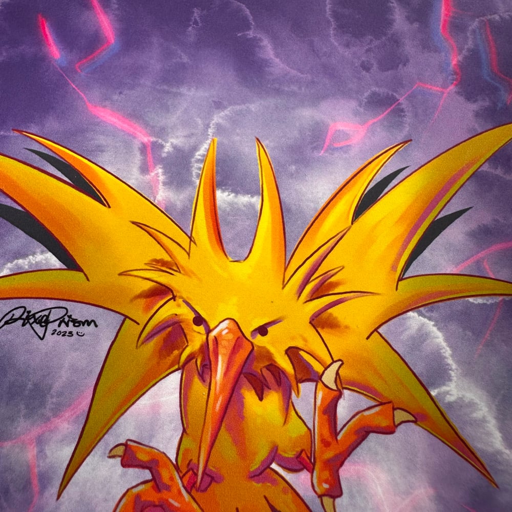 Image of Gen 1 Legendary Birds | Zapdos Original Art Print