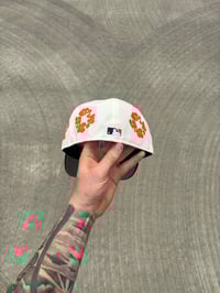 Image 5 of BROWN VISOR OFF WHITE NEW YORK METS CUSTOM FITTED CAPS 