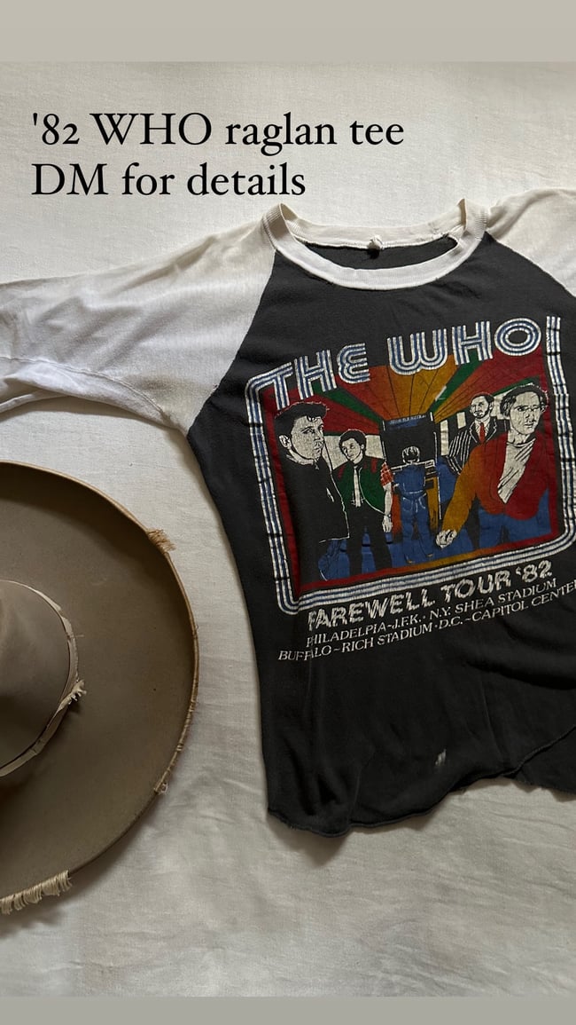 '83 WHO raglan concert t shirt