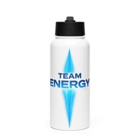 Stainless steel water bottle with a straw lid