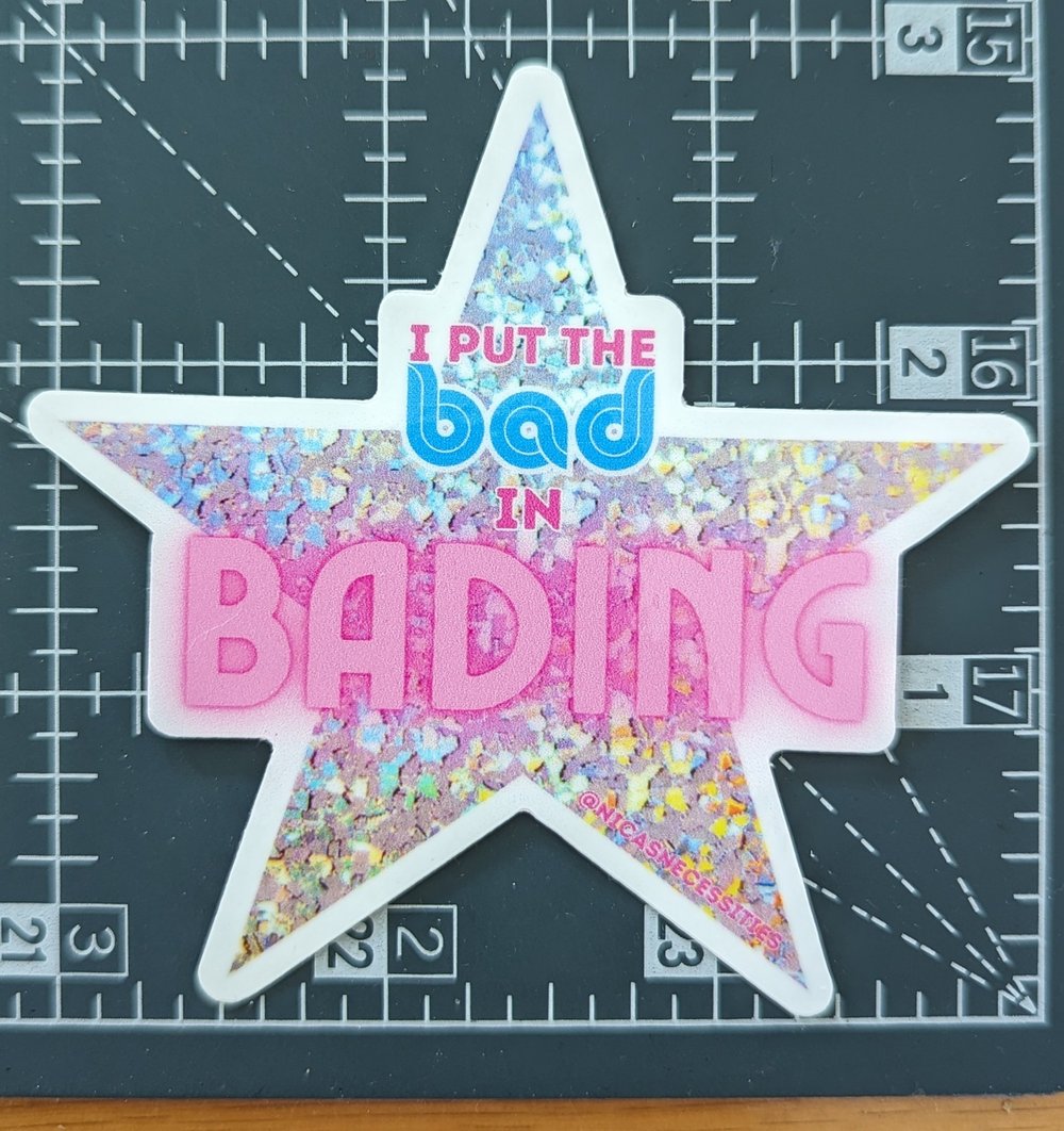 "BADING" Sticker