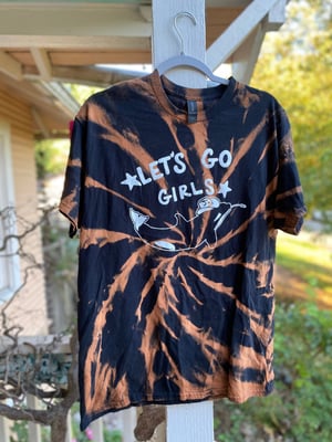 Image of LARGE Lets Go Girls Orca Bleach Dye Shirt 1