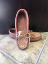 Slip on Lace Leather Moccasin