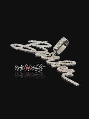 Image of GOLD or SILVER RAW N UNKUT BARBER PENDANT