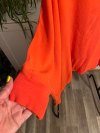 Image 3 of crop bat wing sleeve top 