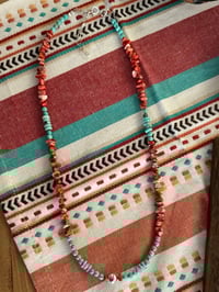 Image 1 of 21” Turquoise & Spiny necklace