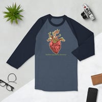 Image 1 of Bleeding Heart 3/4 sleeve raglan t-shirt