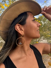 Image 1 of Herkimer diamond hoops 
