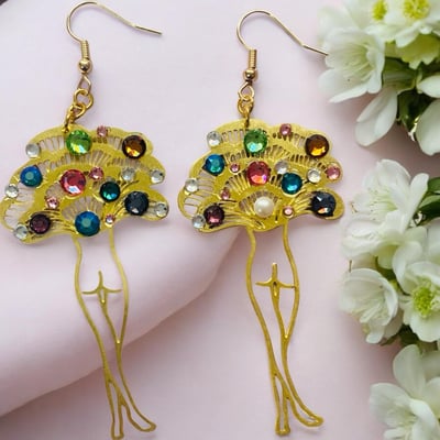 Image of Celestial Goddess Austrian Crystal earrings 