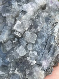 Image 11 of Double Sided Cubic Fluorite & Druzy Quartz #964