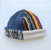 Image 1 of Upcycled Reversible Beanie Cotton Blend 3